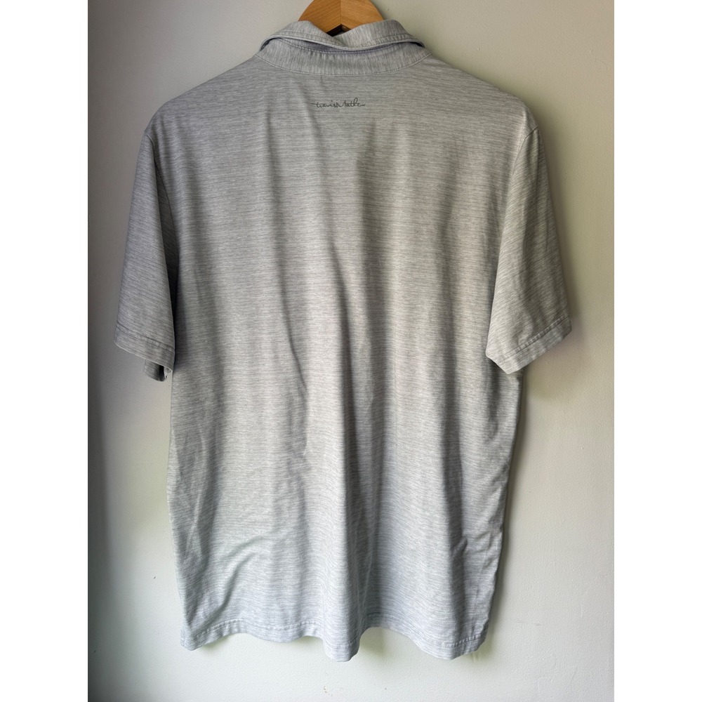 TravisMathew Mens Large Gray Heathered Short Sleeve Golf Polo Shirt L outdoors - Picture 4 of 7